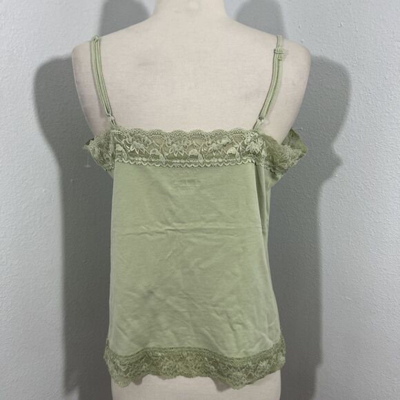 Van Heusen Tank Top Womens Large Green Lace Feminine Fairy 90s Y2K - Picture 3 of 6